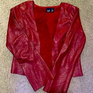 Gap Red leather jacket